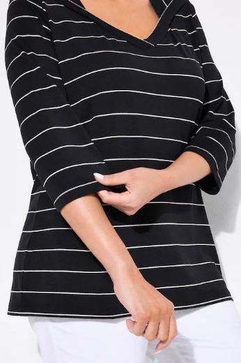 Plus size veliki brojevi Majica 3/4 rukava V ovratnika za punije