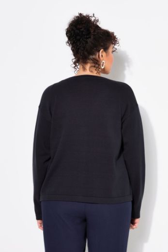 Plus size veliki brojevi Kardigan na kopčanje V ovratnika za punije