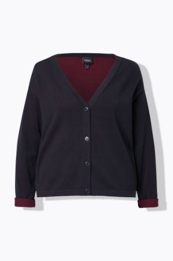 Plus size veliki brojevi Kardigan na kopčanje V ovratnika za punije