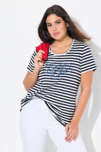 Plus size veliki brojevi Majica kratkih rukava okruglog ovratnika za punije