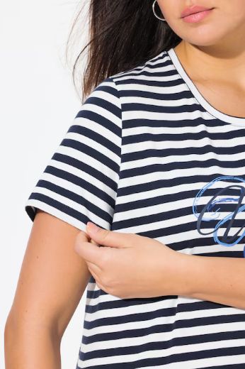 Plus size veliki brojevi Majica kratkih rukava okruglog ovratnika za punije