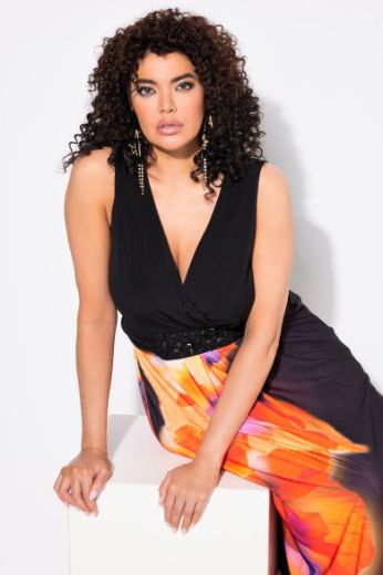 Plus size veliki brojevi Haljina maxi bez rukava V ovratnika za punije