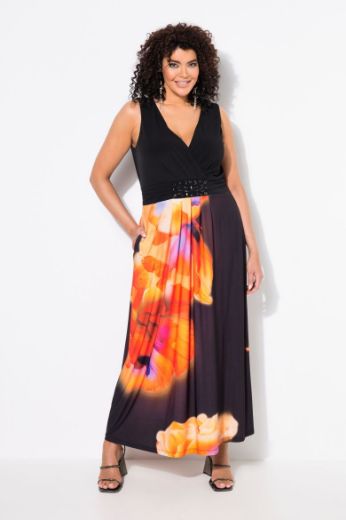 Plus size veliki brojevi Haljina maxi bez rukava V ovratnika za punije