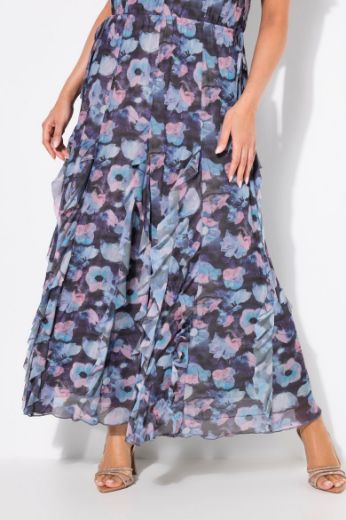 Plus size veliki brojevi Haljina maxi kratkih rukava V ovratnika za punije