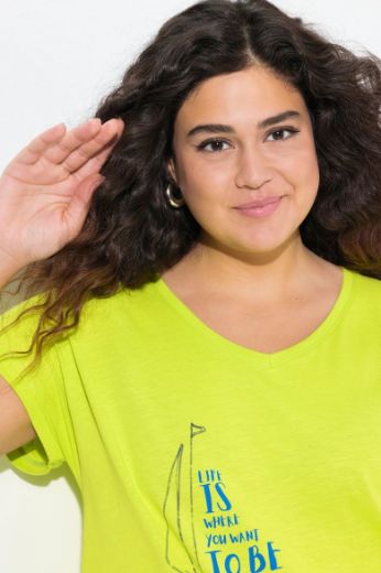 Plus size veliki brojevi Majica kratkih rukava V ovratnika za punije