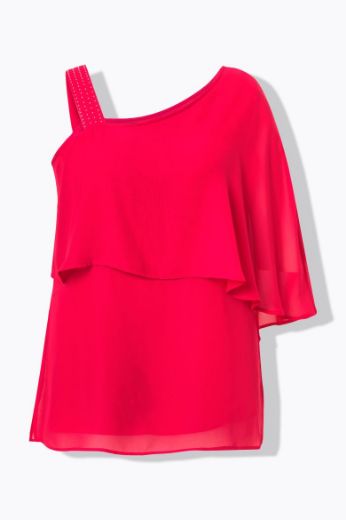 Plus size veliki brojevi Bluza na jedno rame A kroja za punije