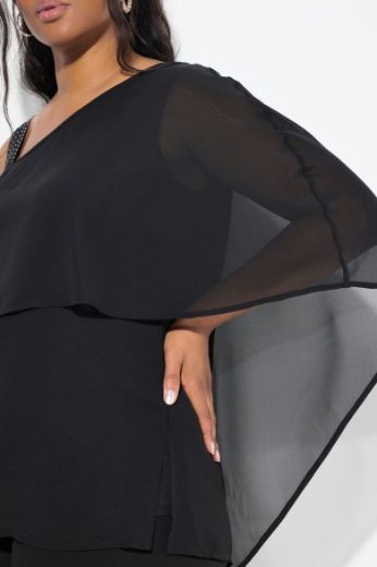 Plus size veliki brojevi Bluza na jedno rame A kroja za punije