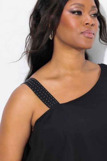 Plus size veliki brojevi Bluza na jedno rame A kroja za punije