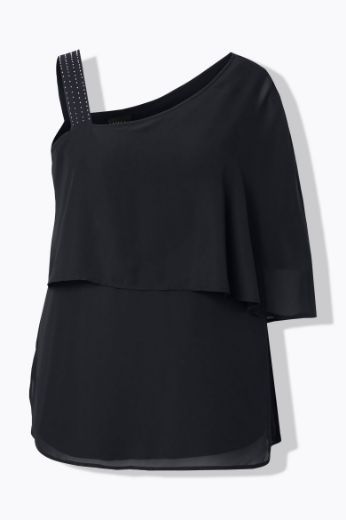 Plus size veliki brojevi Bluza na jedno rame A kroja za punije