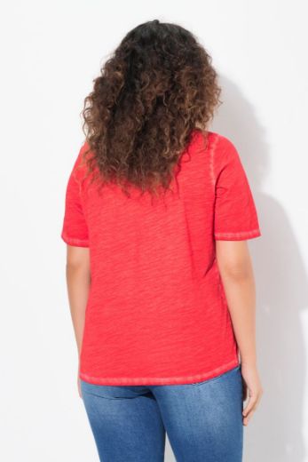 Plus size veliki brojevi Majica kratkih rukava V ovratnika za punije