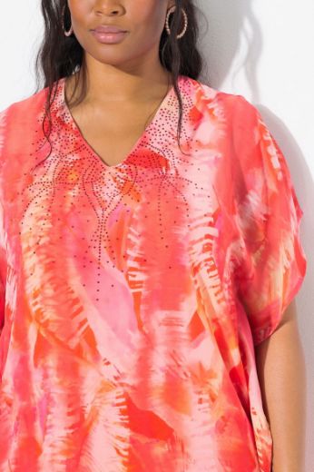 Plus size veliki brojevi Bluza kratkih rukava V ovratnika za punije