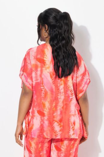 Plus size veliki brojevi Bluza kratkih rukava V ovratnika za punije