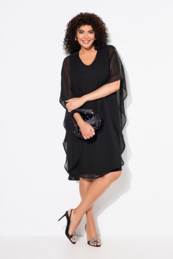 Plus size veliki brojevi Haljina elegantna  s dekorativnim ukrasima na ramenima za punije