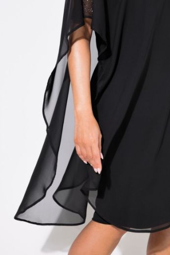 Plus size veliki brojevi Haljina elegantna  s dekorativnim ukrasima na ramenima za punije