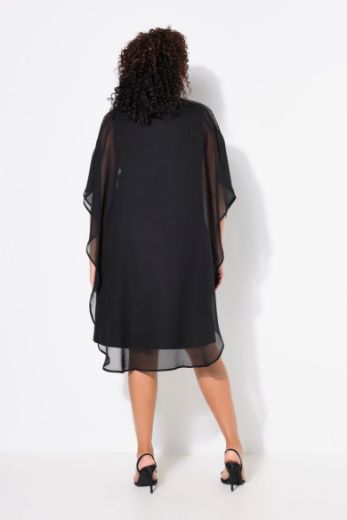 Plus size veliki brojevi Haljina elegantna  s dekorativnim ukrasima na ramenima za punije