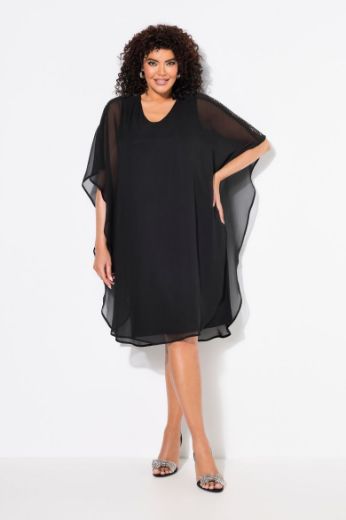 Plus size veliki brojevi Haljina elegantna  s dekorativnim ukrasima na ramenima za punije