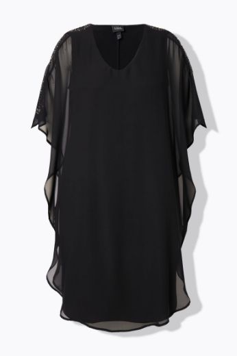 Plus size veliki brojevi Haljina elegantna  s dekorativnim ukrasima na ramenima za punije