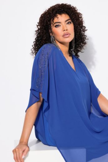 Plus size veliki brojevi Haljina elegantna  s dekorativnim ukrasima na ramenima za punije