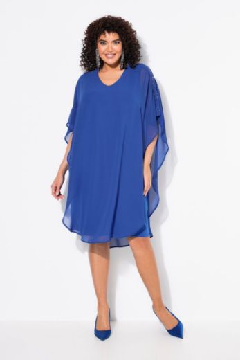 Plus size veliki brojevi Haljina elegantna  s dekorativnim ukrasima na ramenima za punije