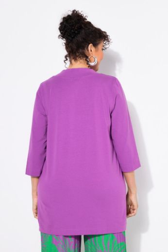 Plus size veliki brojevi Majica duži model V ovratnika za punije
