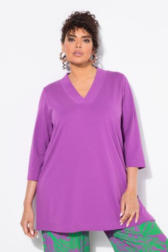 Plus size veliki brojevi Majica duži model V ovratnika za punije
