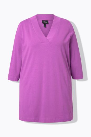 Plus size veliki brojevi Majica duži model V ovratnika za punije