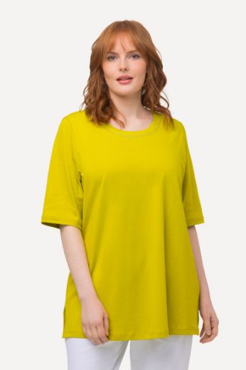 Plus size veliki brojevi Majica s ukrasima na ovratniku za punije