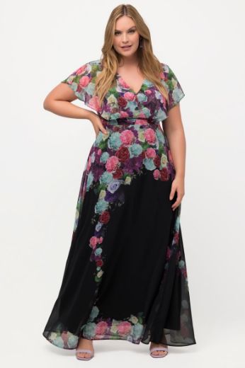 Plus size veliki brojevi Haljina maxi V ovratnika za punije
