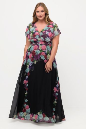 Plus size veliki brojevi Haljina maxi V ovratnika za punije