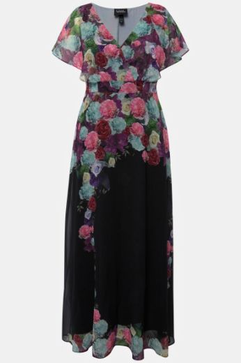 Plus size veliki brojevi Haljina maxi V ovratnika za punije