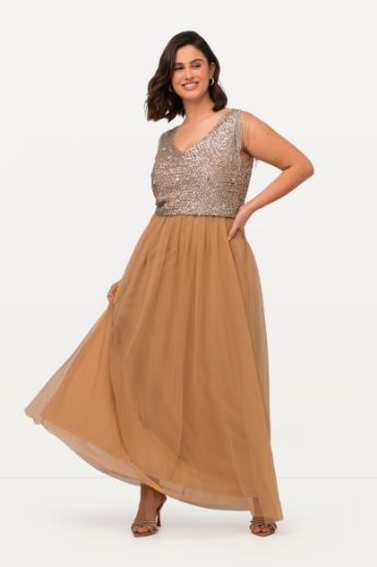 Plus size veliki brojevi Haljina maxi V ovratnika za punije