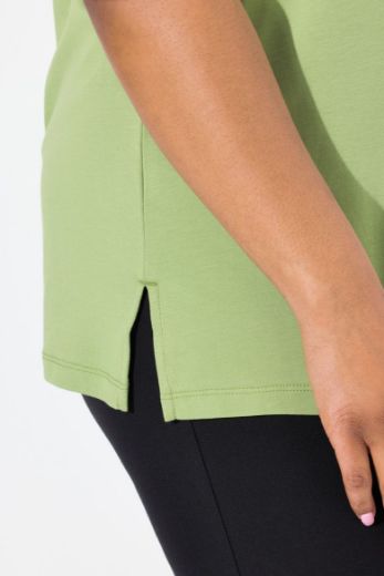 Plus size veliki brojevi Majica V ovratnik s ukrasima na ovratniku za punije