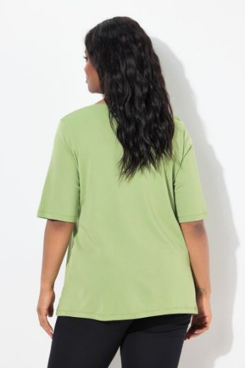 Plus size veliki brojevi Majica V ovratnik s ukrasima na ovratniku za punije