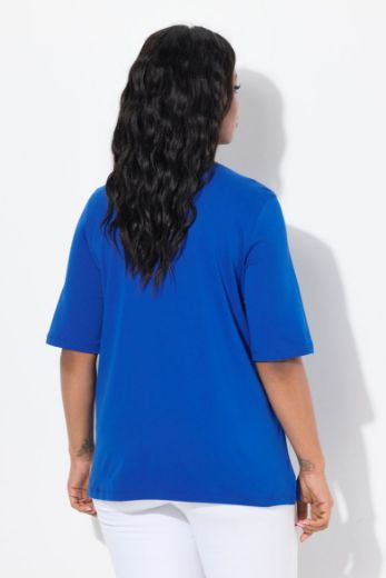 Plus size veliki brojevi Majica V ovratnik s ukrasima na ovratniku za punije