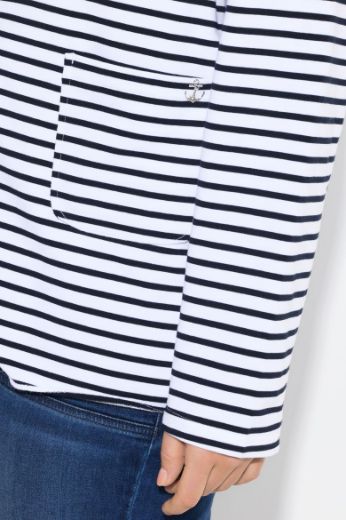 Plus size veliki brojevi Sako na pruge za punije