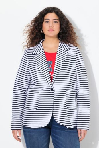 Plus size veliki brojevi Sako na pruge za punije