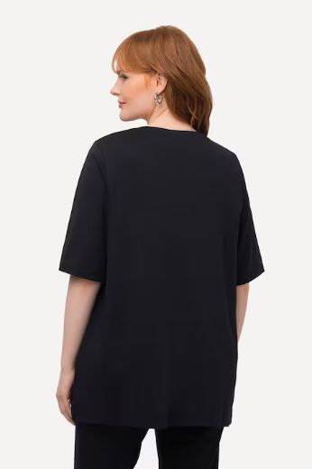 Plus size veliki brojevi Majica s ukrasima na ovratniku za punije