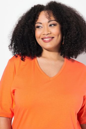 Plus size veliki brojevi Majica V izrez Basic za punije