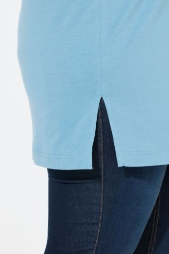 Plus size veliki brojevi Majica V izrez Basic za punije