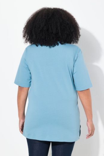 Plus size veliki brojevi Majica V izrez Basic za punije