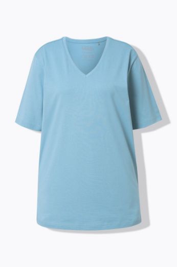 Plus size veliki brojevi Majica V izrez Basic za punije
