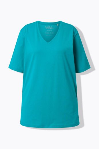 Plus size veliki brojevi Majica V izrez Basic za punije