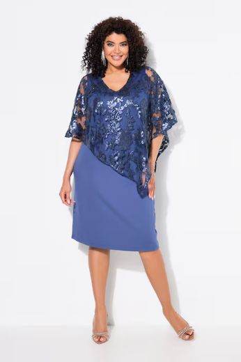 Plus size veliki brojevi Haljina elegantna s čipkom za punije