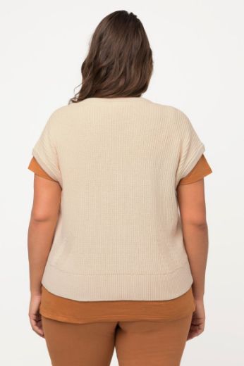 Plus size veliki brojevi Pulover kratkih rukava V ovratnika za punije