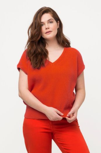 Plus size veliki brojevi Pulover kratkih rukava V ovratnika za punije