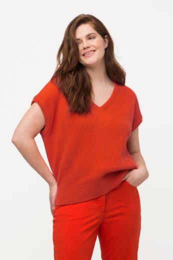 Plus size veliki brojevi Pulover kratkih rukava V ovratnika za punije