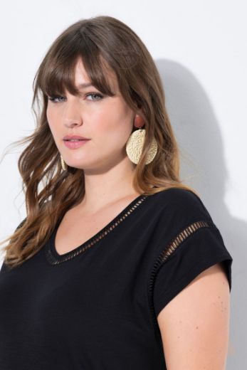 Plus size veliki brojevi Majica kratkih rukava V ovratnika za punije