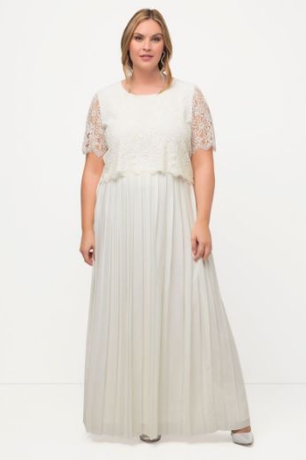 Plus size veliki brojevi Bluza kratkih rukava s čipkastim detaljima za punije