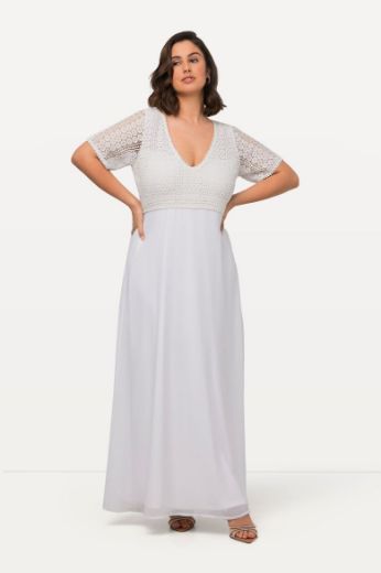 Plus size veliki brojevi Haljina kratkih rukava A kroja za punije