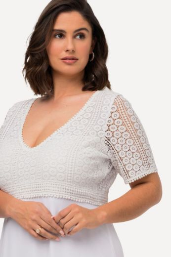 Plus size veliki brojevi Haljina kratkih rukava A kroja za punije